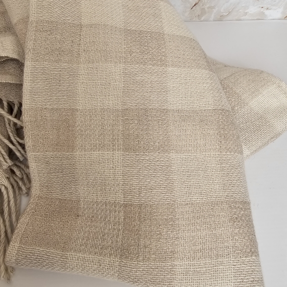 Fibre By Auskin Linen Wool 51x74 Throw Blanket - Picture 5 of 15